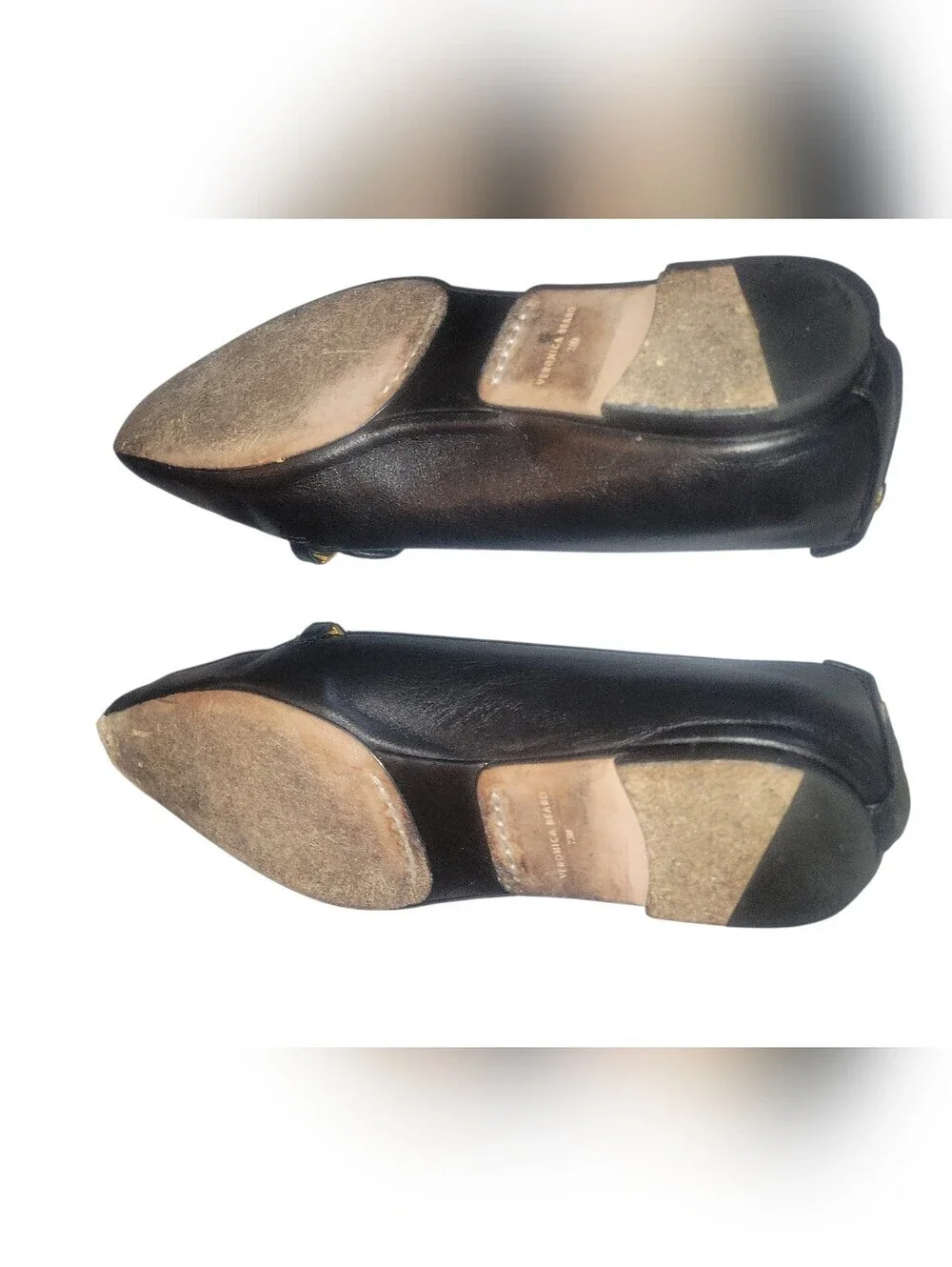 Veronica Beard Champlain Chain Black Leather Loafers with Gold Horsebit Detail